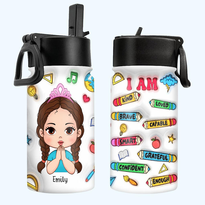 Personalized Gift For Kid I Am Kind Kids Water Bottle 33565 1