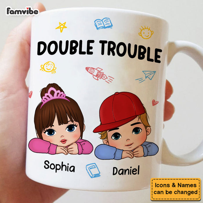 Personalized Family Gift Double Trouble Mug 34579 1