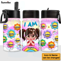 Personalized Gift For Granddaughter I Am Kind Kids Water Bottle 32812 thumb 1