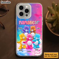 Personalized Gift For Mom Grandma Bear Colorful Clear Phone Case 32743 thumb 1