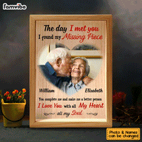 Personalized Couples Gift Upload Photo The Day I Met You Picture Frame Light Box 31298 thumb 1