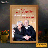 Personalized Couples Gift Upload Photo We Built A Life We Loved Picture Frame Light Box 31305 thumb 1