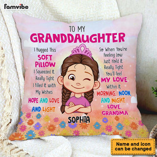 Personalized 'Hug This' Pillow - Grandma's Special Gift for Granddaughter