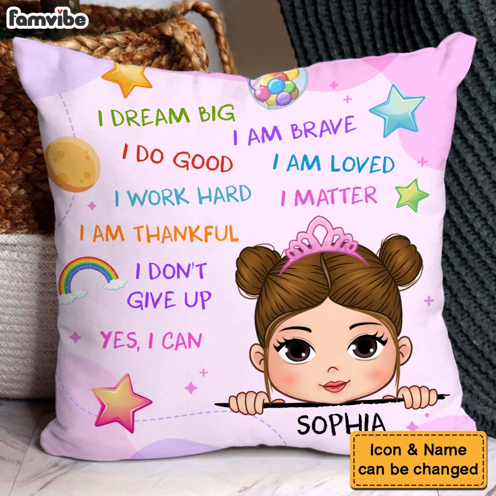 Personalized I Dream Big Granddaughter Pillow 28216