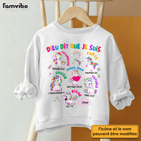 Personalized Gift For Grandkid French God Says I Am Kid T Shirt - Kid Hoodie - Kid Sweatshirt 30121 thumb 1
