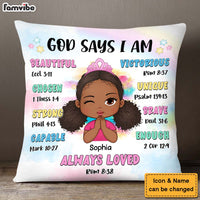 Personalized Gift For Granddaughter God Says Bible Verses Pillow 28149 thumb 1