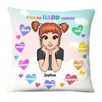 Personalized Affirmation Gift For Granddaughter I Can Do Hard Things Pillow 25888 thumb 1