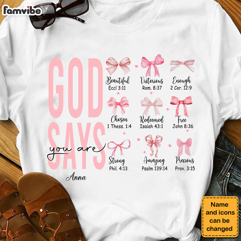 Personalized Gift For Daughter God Says You Are Coquette Shirt - Hoodie - Sweatshirt 32483