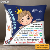 Personalized Gift For Grandson Dinosaur Hug This Pillow 28704 thumb 1