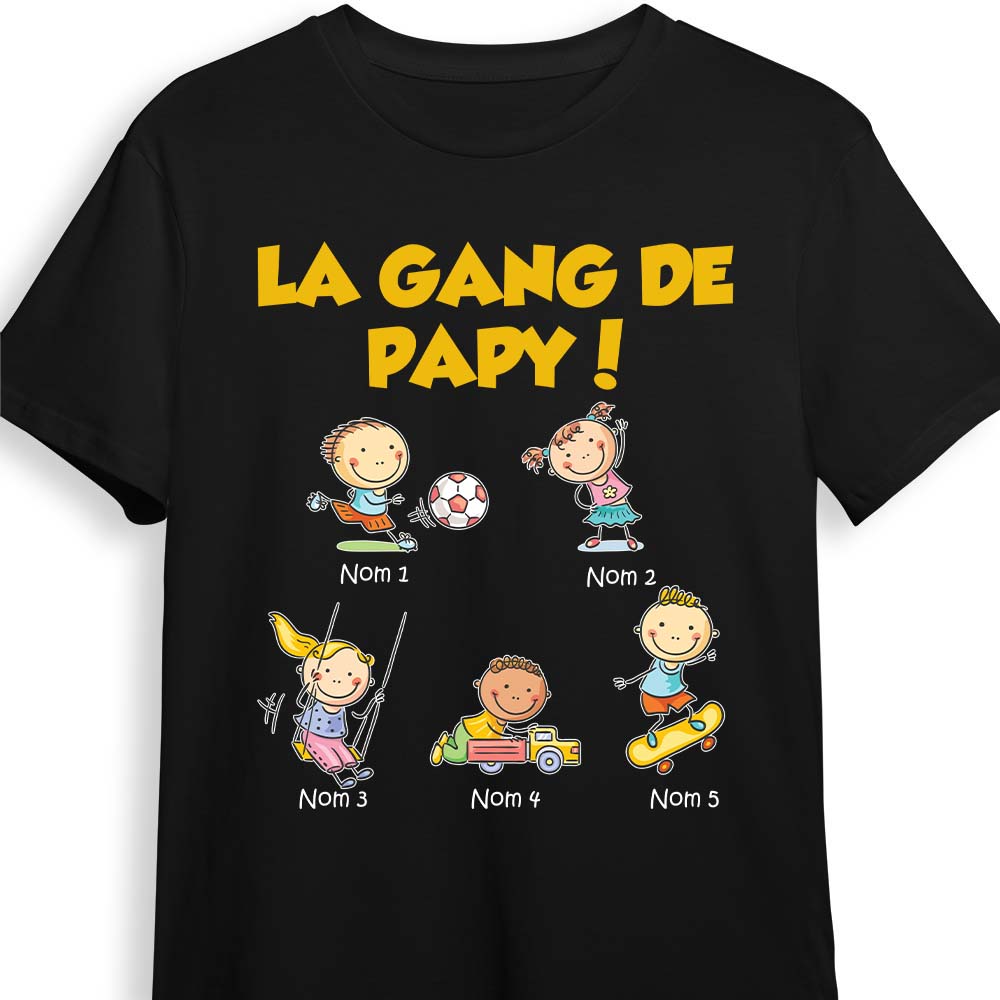Personalized Grandpa Sport French Papa Grand-père T Shirt AP1411 95O58