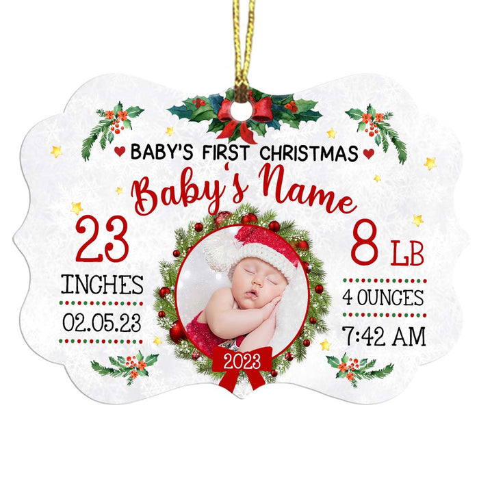 Personalized Baby First Christmas MDF Benelux Ornament OB253 26O36 1