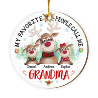 Personalized My Favorite People Call Me Grandma Circle Ornament 29778 thumb 1