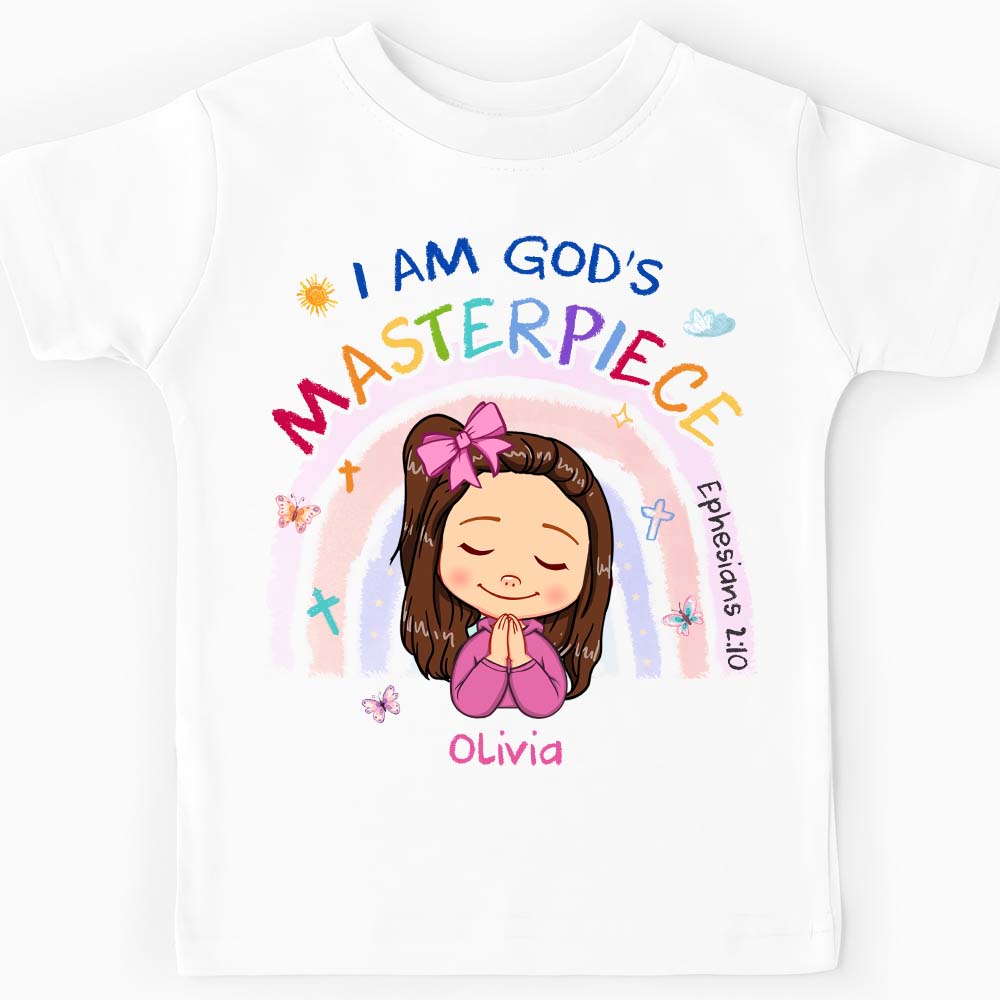 Personalized Gift For Granddaughter God's Masterpiece Bible Verse Kid T Shirt - Kid Hoodie - Kid Sweatshirt 30241