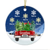 Personalized Grandma Red Truck Christmas Circle Ornament SB172 95O47 1