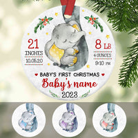 Personalized Elephant Baby First Christmas  Ornament OB82 67O57 thumb 1