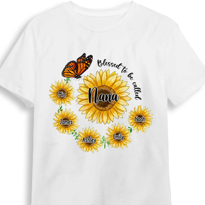 Personalized Sunflower Blessed To Be Called Grandma Shirt - Hoodie - Sweatshirt 24671 1