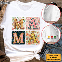 Personalized Mama Floral Sleeve Printed T-shirt 32701 thumb 1