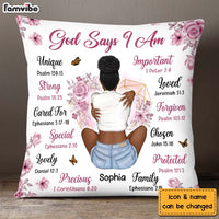 Personalized Christian Gift For Daughter God Says I Am Pillow 26914 thumb 1