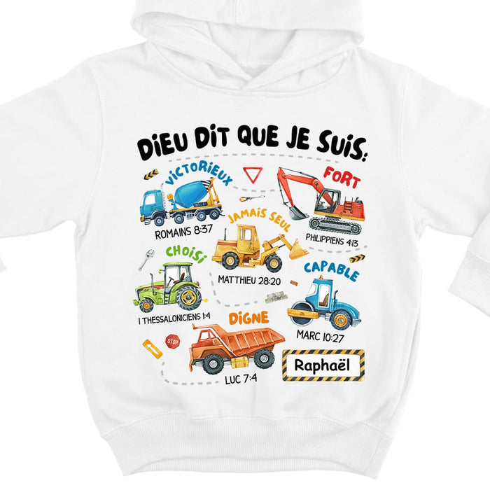 Personalized Gift For Grandkid French God Says I Am Kid T Shirt - Kid Hoodie - Kid Sweatshirt 30121 1