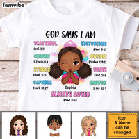 Personalized Gift For Granddaughter God Says Bible Verses Kid T Shirt 27794 thumb 1