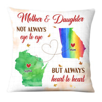 Personalized Gift For Daughter Always Heart To Heart Long Distance Gift Pillow 27539 thumb 1