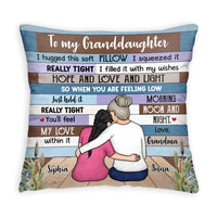 Personalized To Granddaughter From Grandma Hug This Pillow DB32 58O47 thumb 1