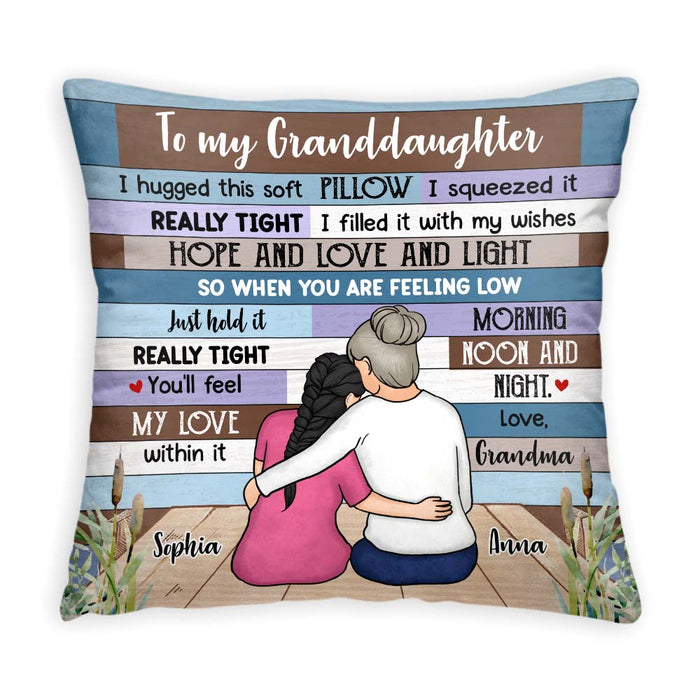 Personalized To Granddaughter From Grandma Hug This Pillow DB32 58O47 1