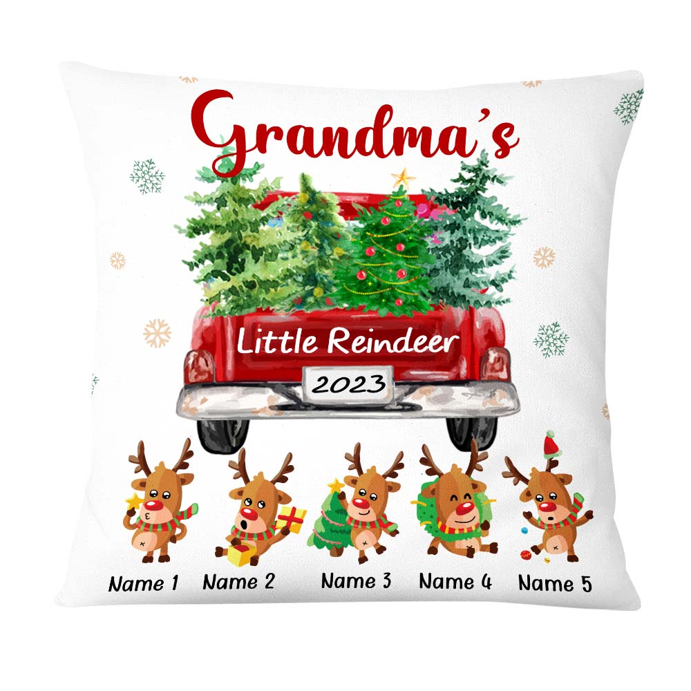 Personalized Grandma Little Reindeer Christmas Pillow NB171 30O34