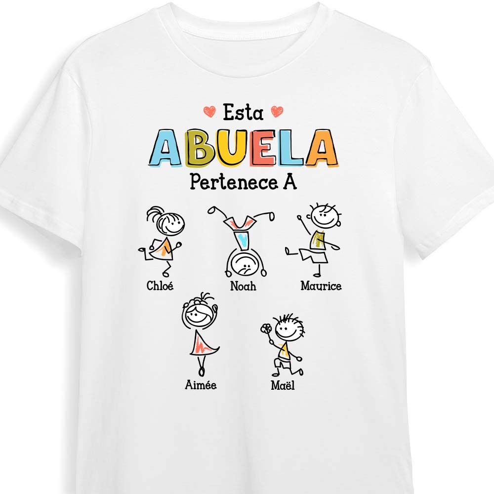 Personalized Grandma Abuela Colorful Drawing Shirt - Hoodie - Sweatshirt 24956