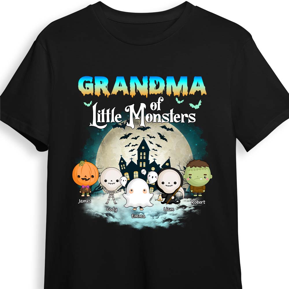 Personalized Halloween Gift For Grandma Of Little Monsters Shirt - Hoodie - Sweatshirt 27860
