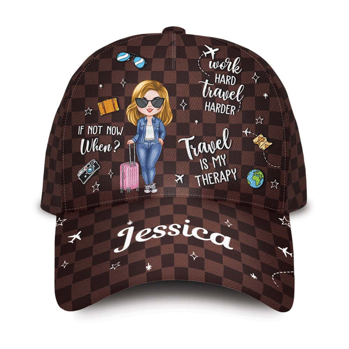 Personalized Summer Vibes Travel Is My Therapy Custom Cap 33889 1