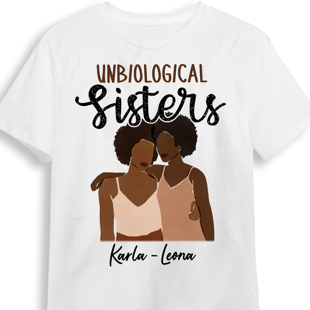 Personalized Sisters Forever BWA White T Shirt JL232 28O53