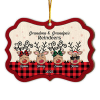 Personalized Grandma & Grandpa's Reindeer Family Christmas Benelux Ornament OB61 58O53 thumb 1