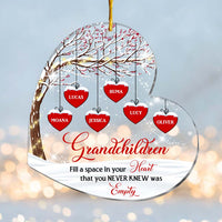 Personalized Gift For Grandma Grandchildren Fill Your Heart Heart Ornament 29325 thumb 1