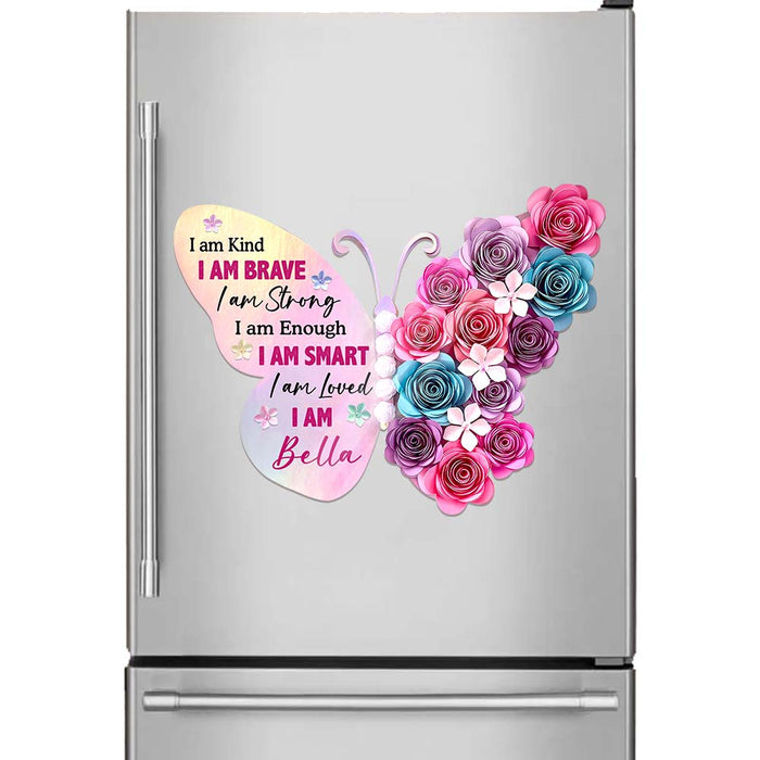 Personalized I Am Kind Butterfly Floral Photo Decal 32816 1