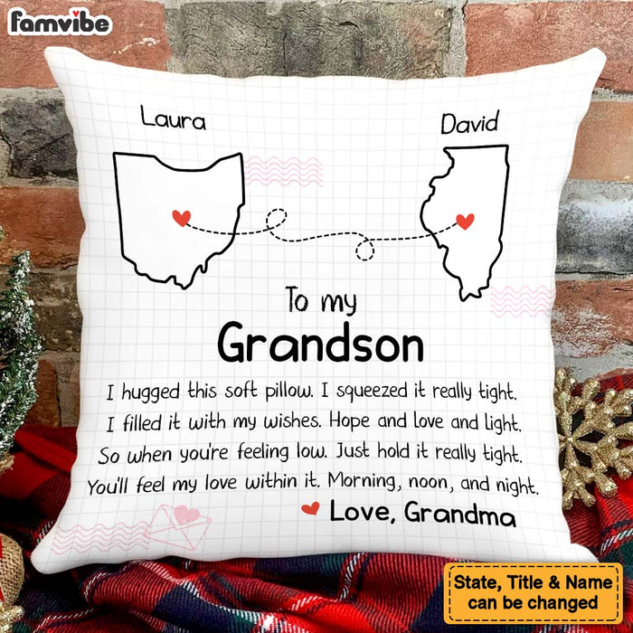 Personalized Granddaughter Long Distance Hug This Drawing Pillow AP63 30O47 1