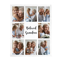 Personalized Gift For Grandma Upload Photo Grid Gallery And Custom Text Blanket 28458 thumb 1