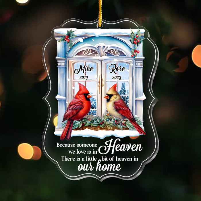Personalized Memorial Gift Window Cardinal Ornament 29473 1