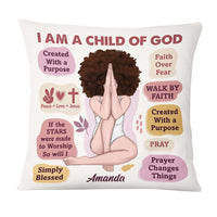 Personalized Gift For Daughter Christian I Am A Child Of God Pillow 27503 thumb 1
