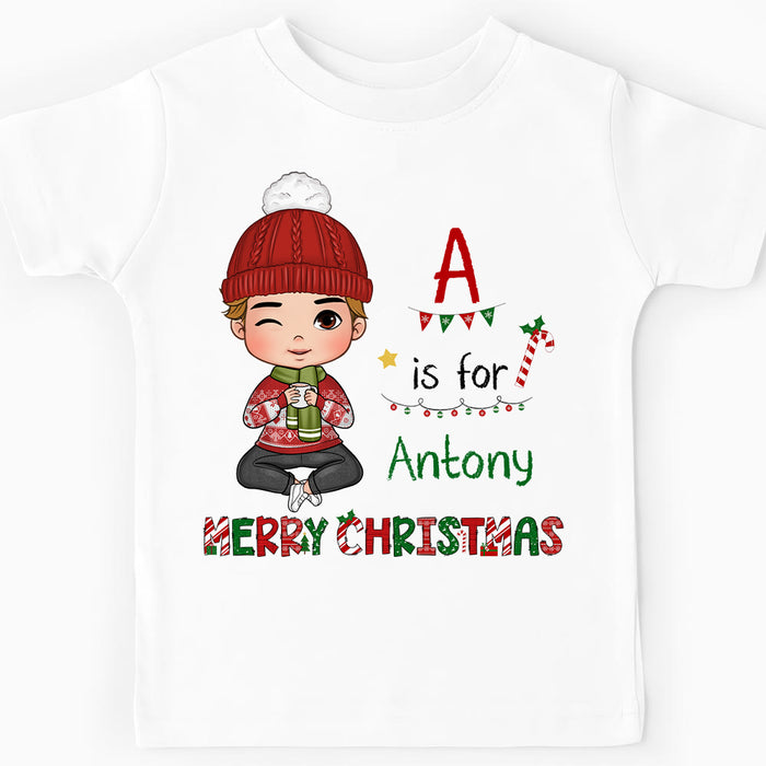 Personalized Gift For Grandson Merry Christmas Kid T Shirt 28312 1