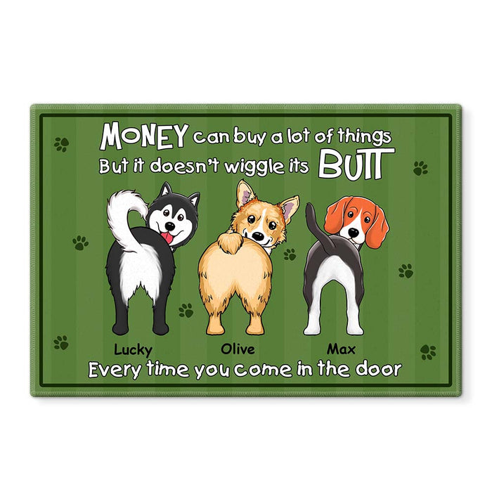 Personalized Gift Dog Wiggle Butt Every Time You Come In The Door Doormat 29929 1