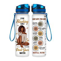 Personalized Gift For Daughter God Says You Are Bible Verses Tracker Bottle 26827 thumb 1