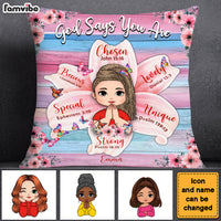 Personalized Gift For Daughter God Says You Are Flower Pillow 32312 thumb 1