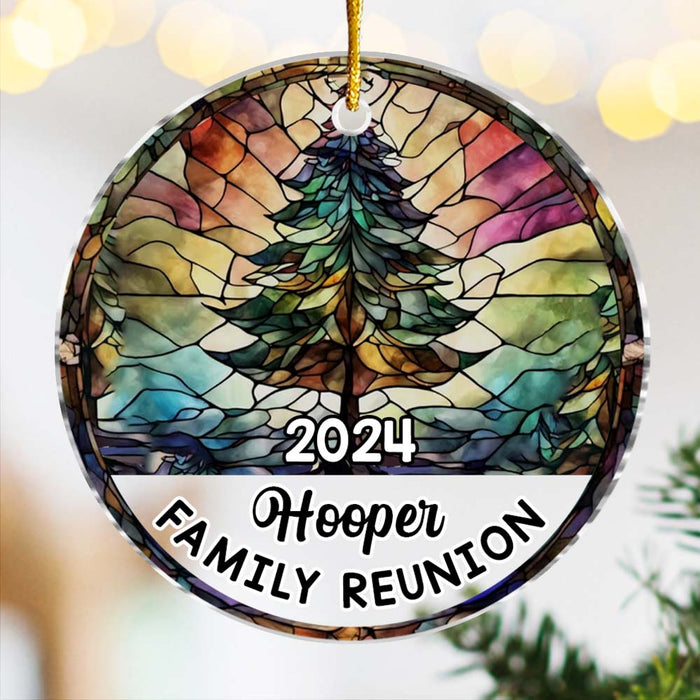 Personalized Gift For Family Reunion Christmas Circle Ornament 29760 1
