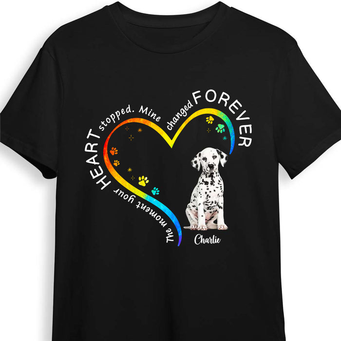 Personalized Gift For Loss Pet Memorial Upload Photo My Heart Changed Forever Shirt - Hoodie - Sweatshirt 27305 1