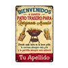 Personalized Family Backyard Spanish Patio Metal Sign DB316 95O53 1
