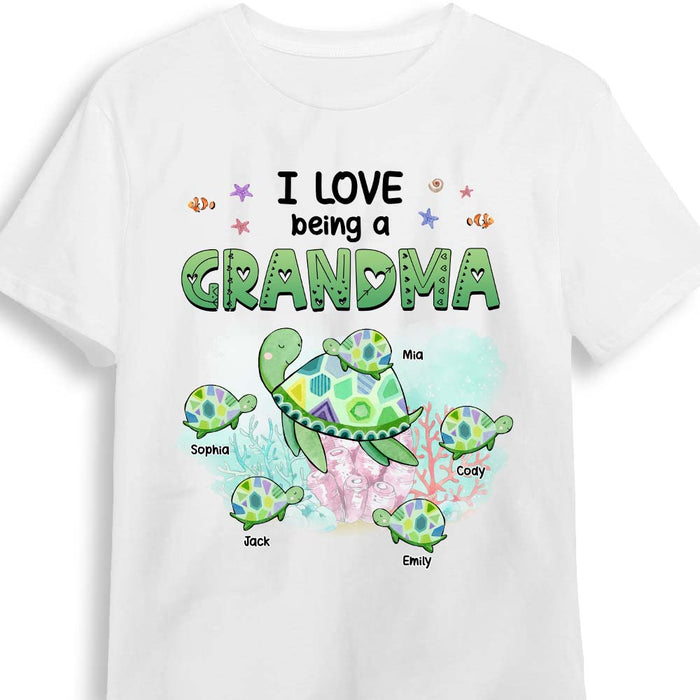 Personalized Gift For Grandma I Love Being A Grandma Sea Turtle Shirt - Hoodie - Sweatshirt 26896 1