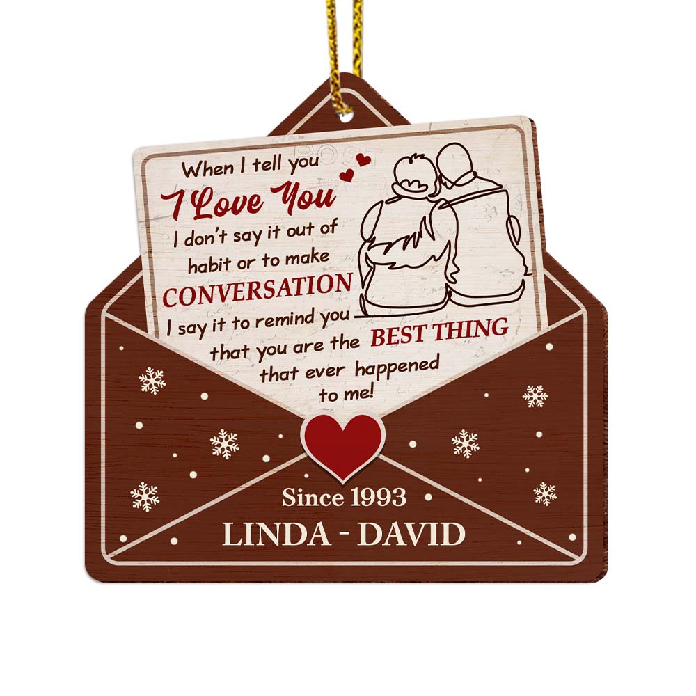 Personalized Gift For Couple 30th Anniversary When I Tell You  I Love You Ornament 29188