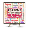 Personalized Gift For Grandma Names Word Art 2 Layered Separate Wooden Plaque 32081 1