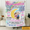 Personalized Gift For Granddaughter Butterfly And Moon Theme Blanket 31197 1